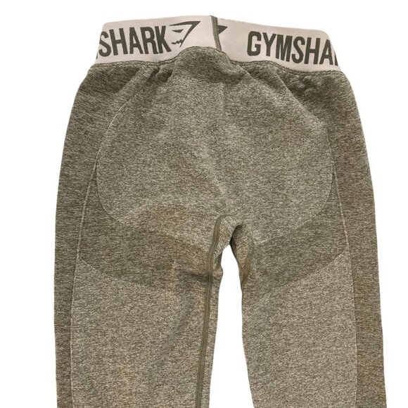 GymShark Flex Contour Low Rise Leggings Green Khaki & Sand - Picture 12 of 14